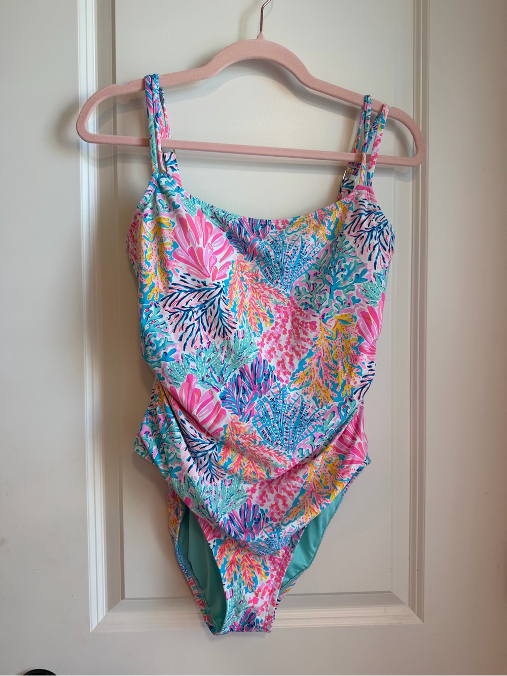 Lilly Pulitzer Pink & Aqua Coral-Print One-Piece Swimsuit